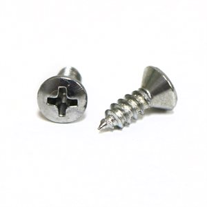 Phillips Oval Head Tapping Screws #8 x 1/2" Chrome