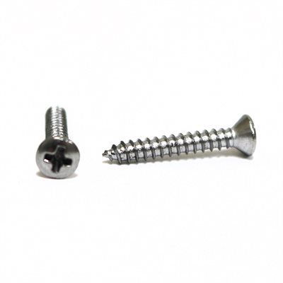 Phillips Oval Head Tapping Screws #4 x 3/4" Chrome