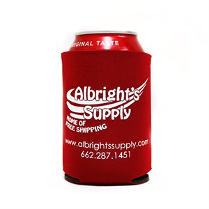 Albright's Supply Premium Foam Can Cooler Red